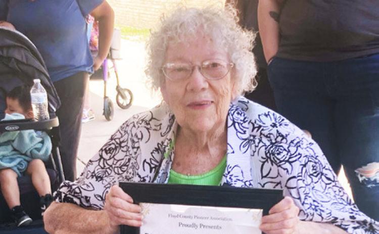 PIONEERWOMAN 2025 At the Floyd County Old Settlers Day May 24, Carolyn Cheekl was honored by the community. | HESPERIAN-BEACON