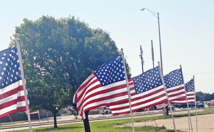 Flags flown at Floydada ‘Y’ in memory of Sept. 11