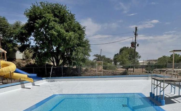NEW SEASON The Plains Baptist Camp and Retreat Center south of Floydada is getting ready for a new year. Last week, the pool was refinished and refilled. | COURTESY PHOTO