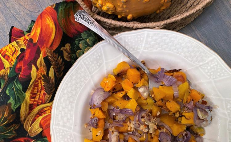 Roasted Butternut Squash with Garlic and Shallots