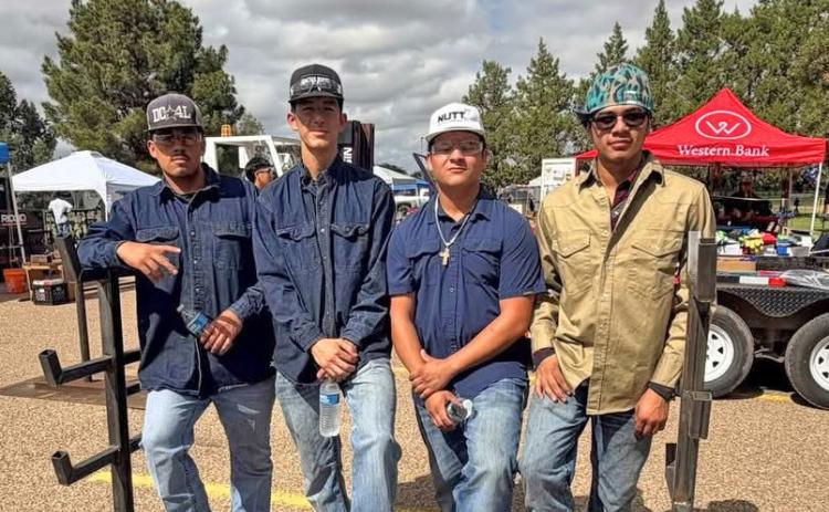 Congratulations to Floydada FFA students Yael Lara, Vale Martinez, Adrian Martinez, and DJ Sanchez for placing fourth at the 4th Annual Cotton Field Classic Build-Off held in Lorenzo last Saturday, Oct. 3. “We are very proud of how hard they worked for their first weld-off this year, said Taylin Atwood, Floydada CHS ag teacher. “We are excited to see what the future holds for these young men.” | FLOYDADA CISD PHOTO