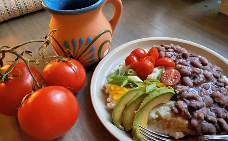 BEANS FOR PROTEIN Cook a pound of dried beans over the weekend to have on hand during the week for dishes like this — but canned beans will work just as well, when needed. | ANGELINA LaRUE PHOTO