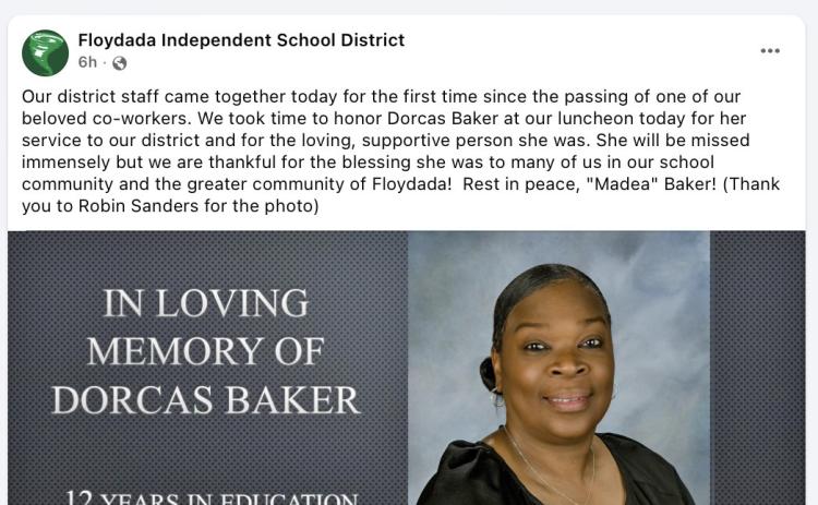 FCISD mourns passing of Dorcas Baker