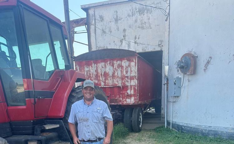 Producers Cooperative of Floyd County announced last week that its Dougherty location took its first load of grain in almost 10 years. This historic first load was Milo from Jon Jones, and it was hauled in by Carson Miller. | COURTESY PHOTO