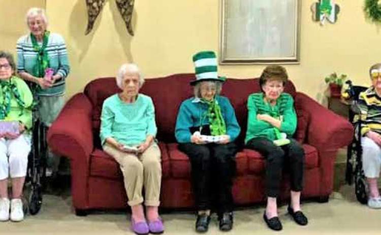 ST. PADDY’S FUN Residents at Bee Hive Homes at Shepherd's Meadow enjoyed a festive St. Patrick’s Day celebration last week. | COURTESY PHOTO