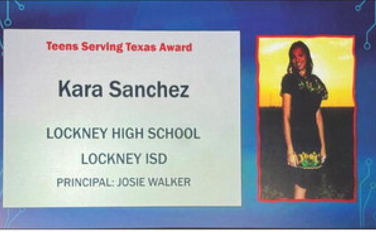Lockney grad Sanchez earns leadership award