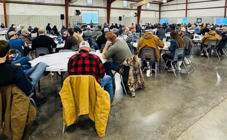 LOCAL LEARNING The 2026 Caprock Crop Production Conference, Tuesday, Jan. 20, 2026, at the Floyd County Unity Center in Muncy, had a great turnout. The conference began with coffee and donuts and producers listened to lectures on topics including effects of the New World screwworm. FFA students from Floydada helped with setup and logistics. | COURTESY PHOTO