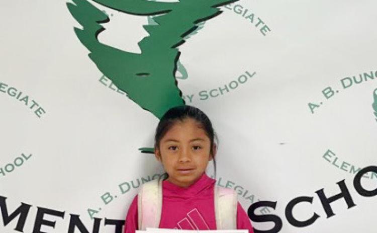 the Month recognized were seventh grader Lyric Taylor, eighth grader Karah Cavazos, eleventh